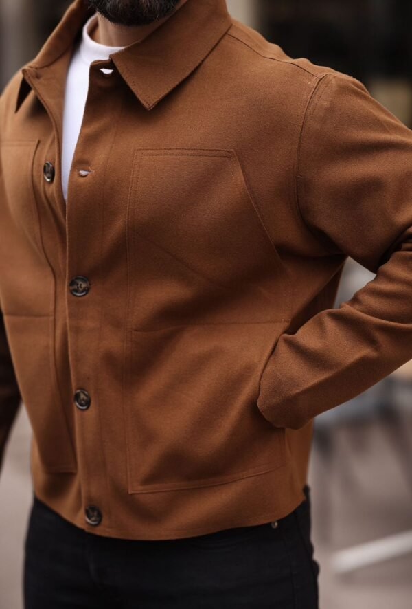 Xhaketë Klasike Ngjyrë Kafe me Pulla