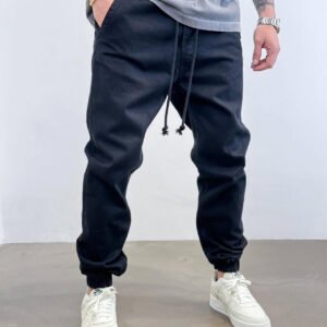 Men’s Black Drawstring Jogger Pants