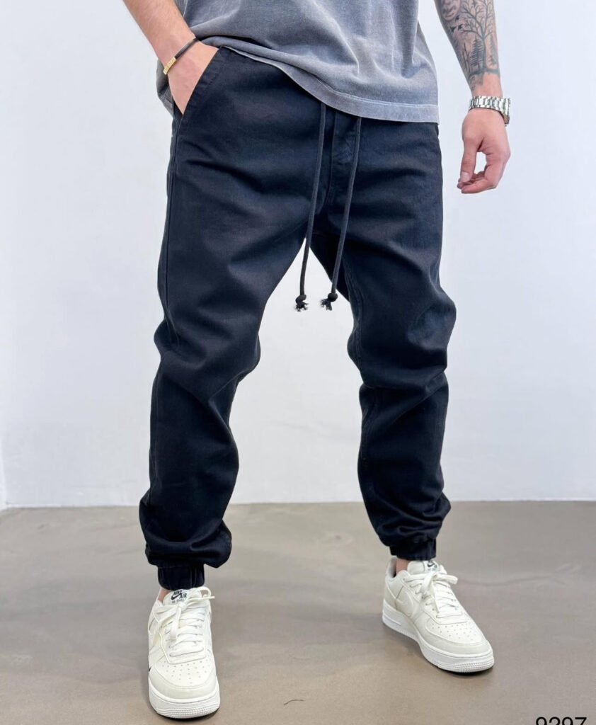 Men’s Black Drawstring Jogger Pants