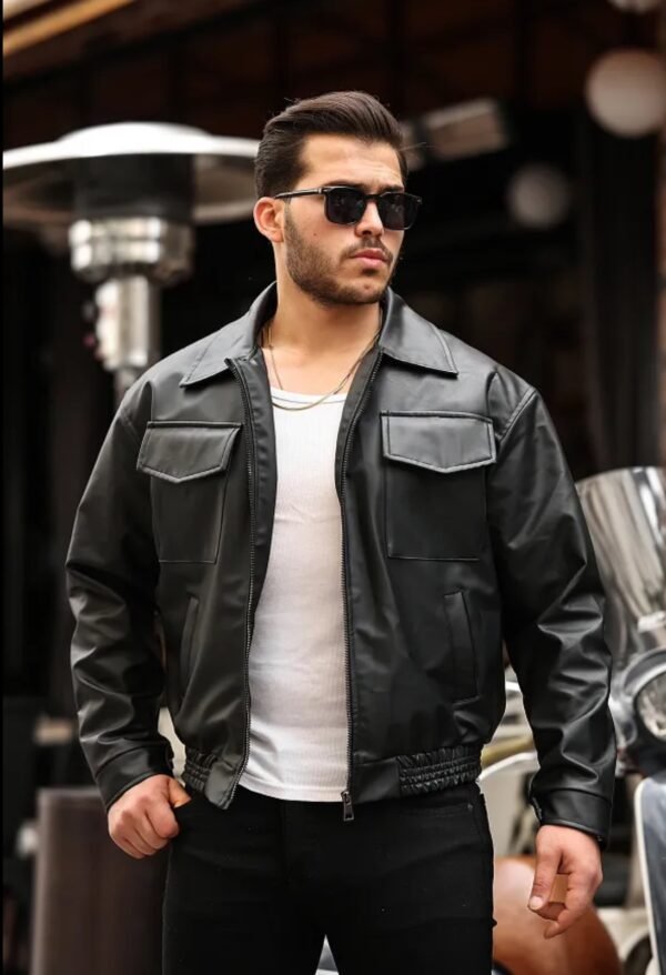 Xhaketë Streetstyle prej Lëkure Artificiale – Pamje Urbane