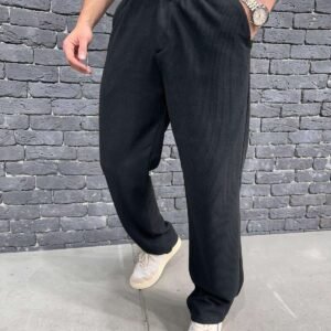 Men’s Relaxed Fit Ribbed Trousers