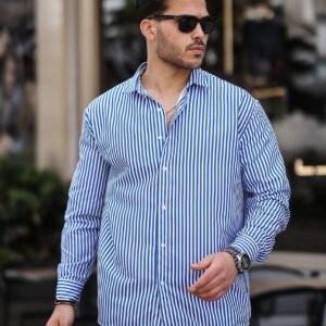 Men’s Classic Monochrome Vertical Stripe Shirt