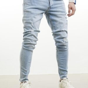 Men’s Light Distressed Skinny Jeans – Street-Ready Vibes