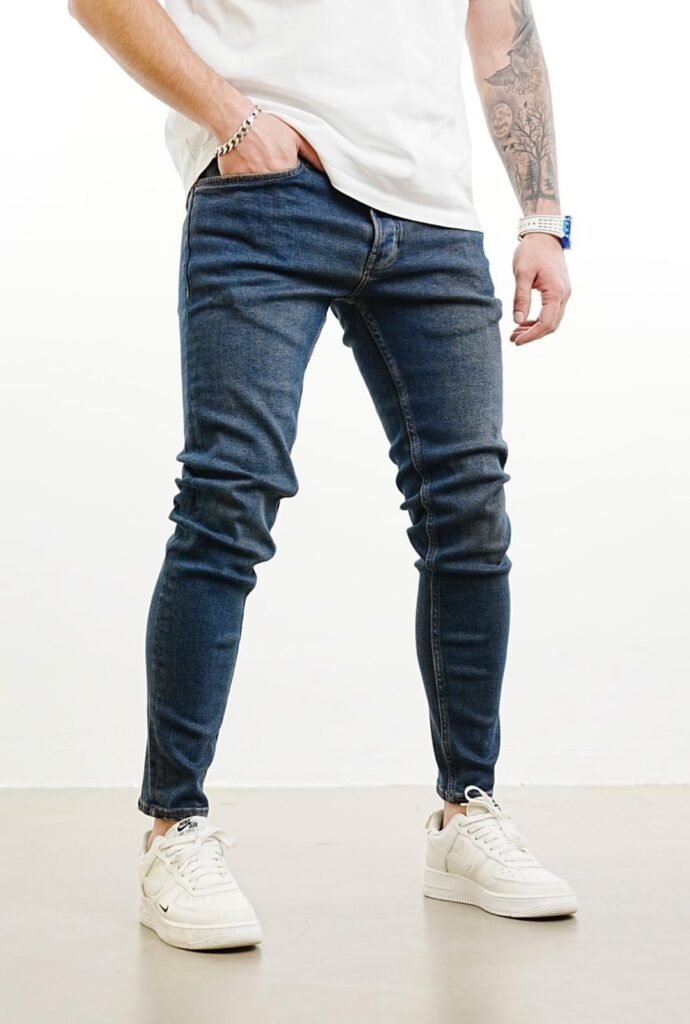 Men’s Dark Blue Skinny Jeans – Everyday Essential Fit