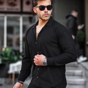 Men’s Soft Long Sleeve Button-Up Shirt