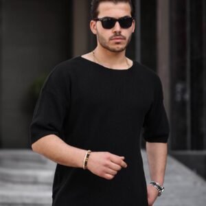 Men’s Casual Slim Fit Half Sleeve Knit T-Shirt