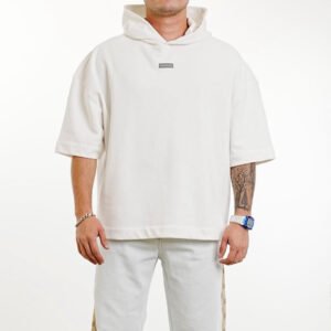 Bluzë me Kapuç me Mëngë të Shkurtra – Streetwear