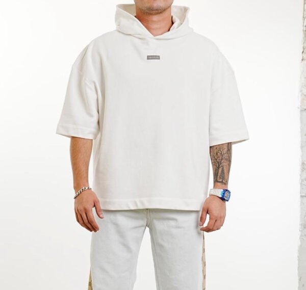 Men’s Oversized Short Sleeve Hoodie – Streetwear Style