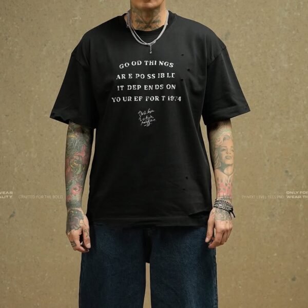 Strange Hidden Spirits" Oversized Black Tee – Urban Streetwear Edition