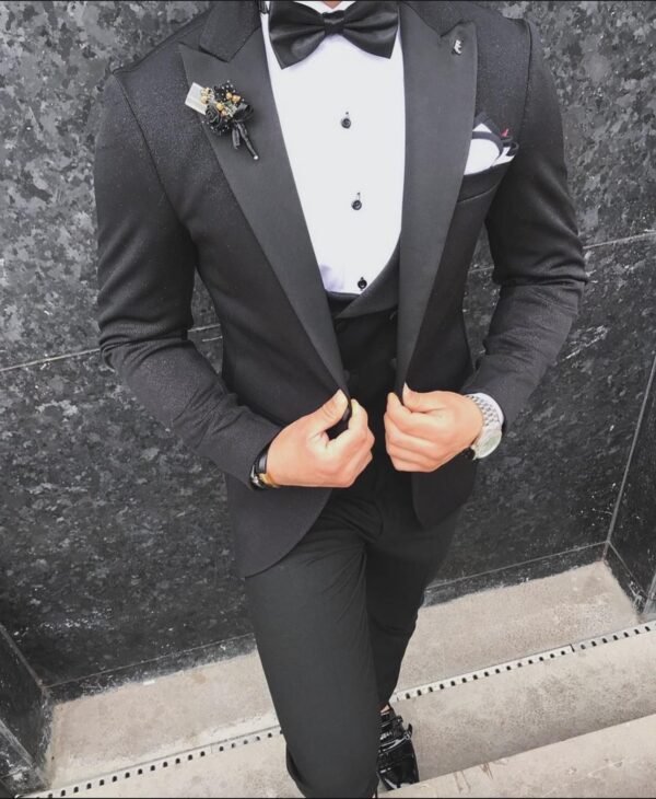 Men’s Premium Black Tuxedo Suit – Modern Fit