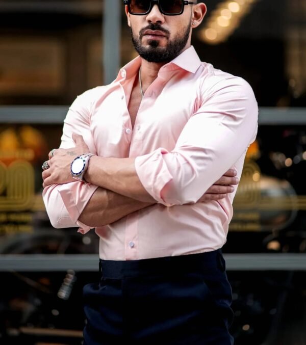 Këmishë Slim-fit, Rozë e çelët