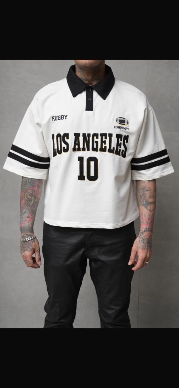 Bluzë Polo Rugbi Los Angeles – Stil Retro Varsity