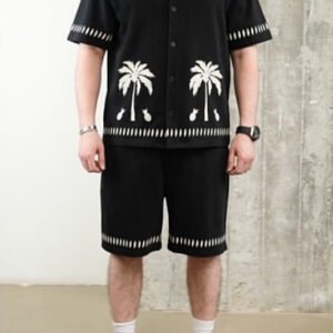 Men's Tropical Palm Tree Co-Ord Set –