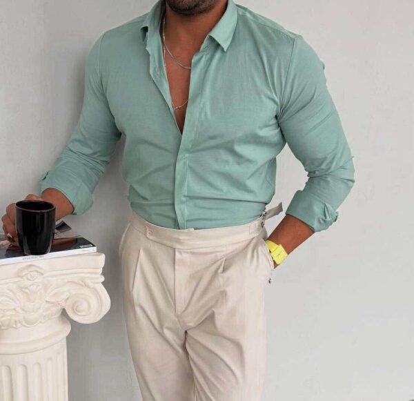 Men's Mint Green Dress Shirt