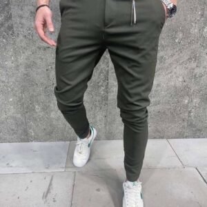 Slim Fit Tapered Trousers for Men