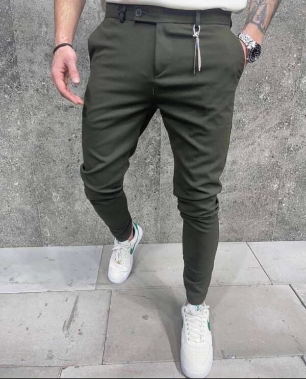 Slim Fit Tapered Trousers for Men