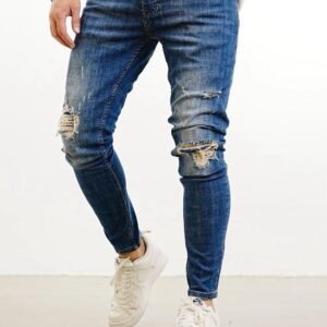 Men's Ripped Slim-Fit Jeans