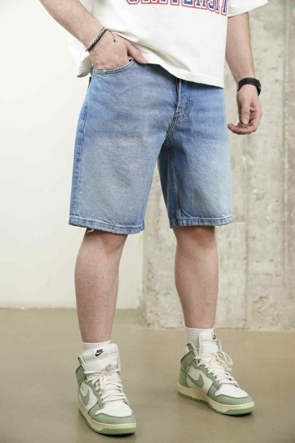 Men's Light Blue Denim Shorts
