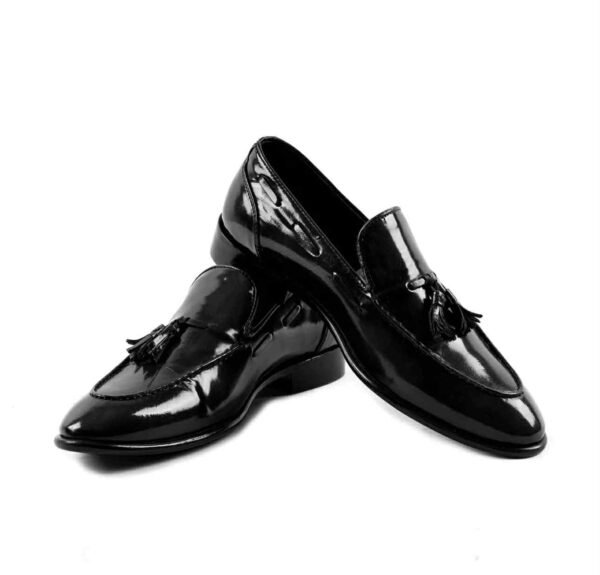 Men’s Black Patent Leather Tassel Loafers