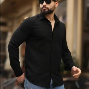 Këmishë Slim-fit me Vija e Zezë