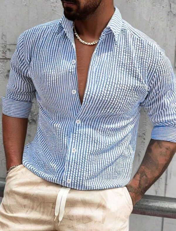 Men's Striped Casual Shirt