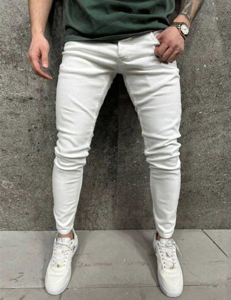 Men’s Slim Fit White Jeans