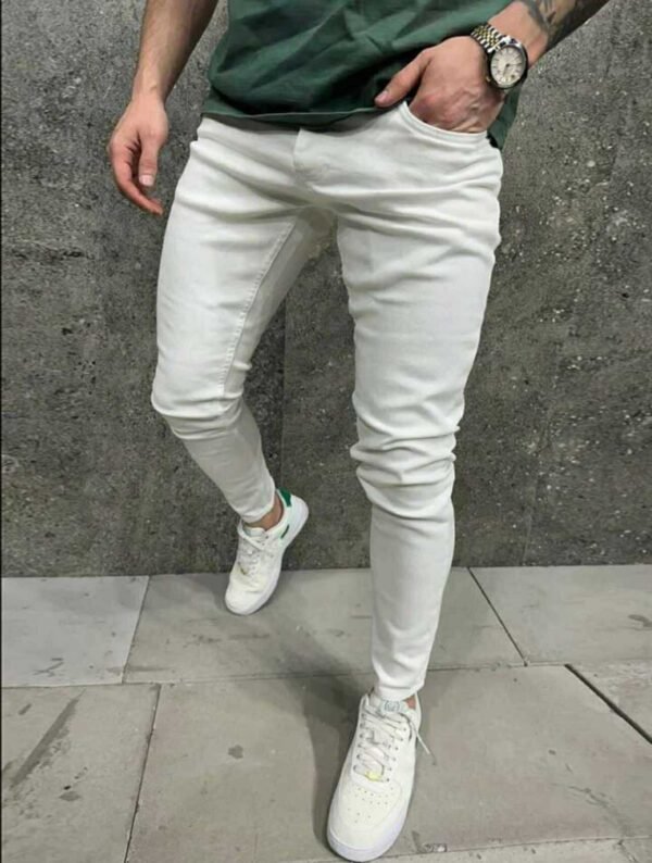 Men's Slim Fit White Jeans