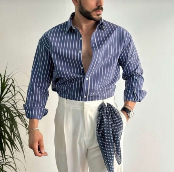 Men's Striped Casual Shirt