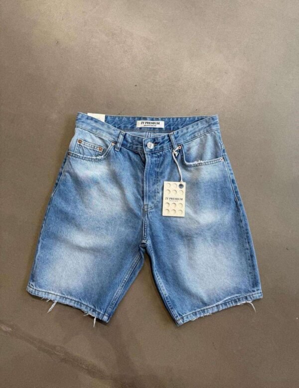 Men’s Classic Light Blue Denim Shorts – 2Y Premium