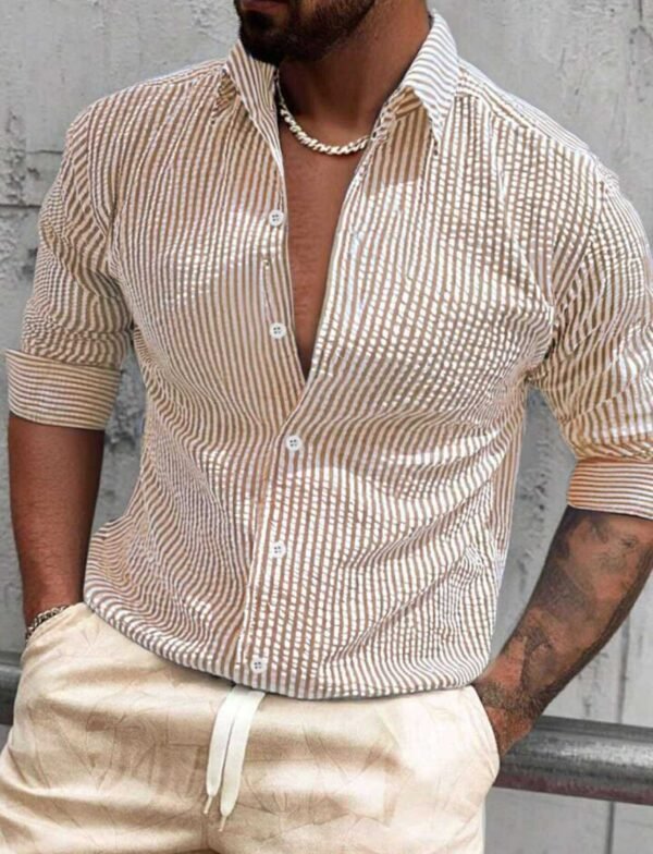 Men's Striped Casual Shirt