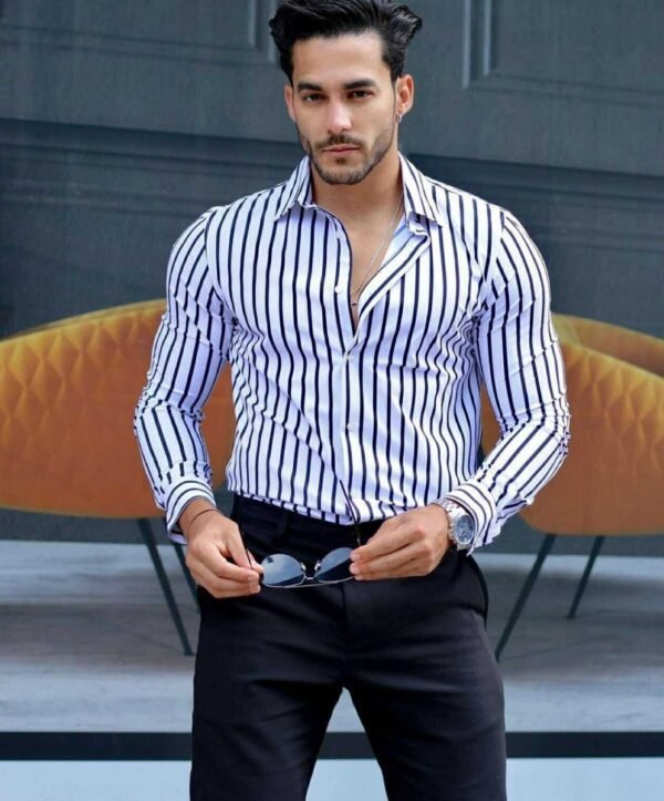Men's Striped Dress Shirt