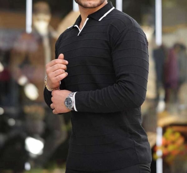 Bluzë Meshkujsh me Jakë Klasike dhe Detaje Elegante