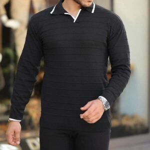 Bluzë Meshkujsh me Jakë Klasike dhe Detaje Elegante