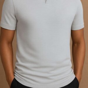 Polo Minimaliste me Vija Horizontale – Slim Fit