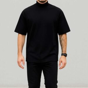 Bluze Oversize me Jakë Rrollke – Ngjyrë e Zezë