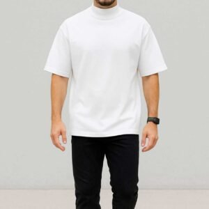 Bluze Oversize me Jakë gjys Rrollke – Ngjyrë e Bardhë