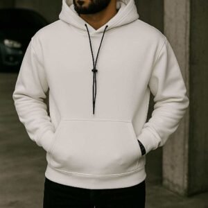Hoodie Oversize Bardhe Pambuk – Urban Essentials