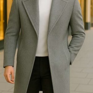 Pallto Gri për Meshkuj – Elegancë Moderne & Minimaliste