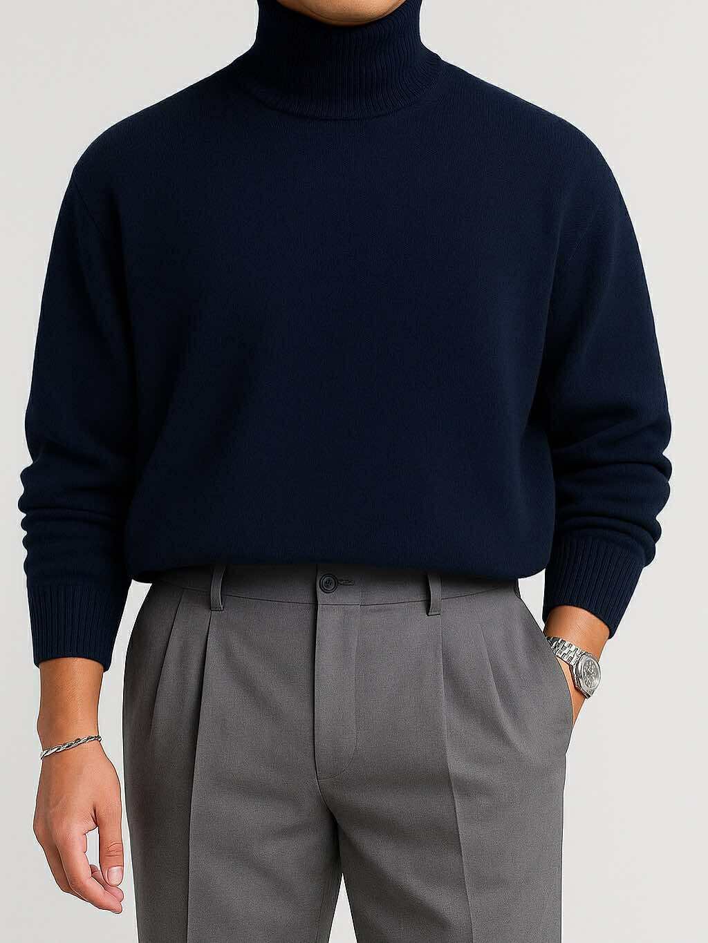 Golf Blu Navy Premium Oversize – Elegancë Urbane & Stil i Përjetshëm