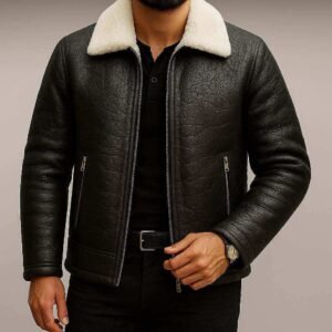 Xhaketë Dimërore me Jakë Pelushi – Urban Leather Edition (Black, Grey & Camel)