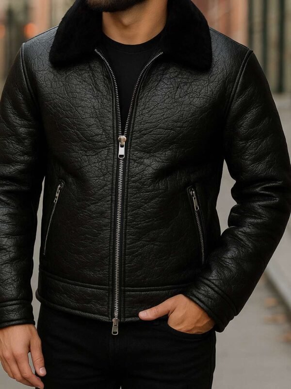 Xhaketë Premium Shearling “Urban Black” – Koleksioni “Street Edition”