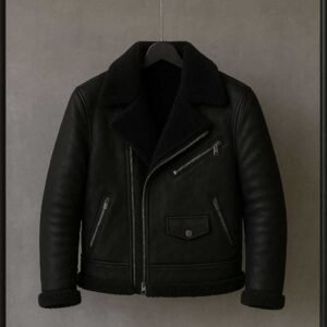 Xhup Shearling me Pelush të Zi – Premium Urban Winter Edition