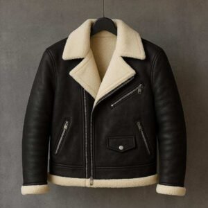 Xhup Shearling me Pelush të Bardhë – Premium Winter Edition