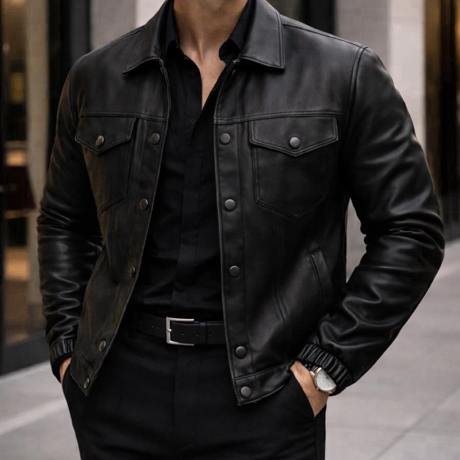 Xhaketë e Zezë prej Eco-Lekure –Urbane Premium