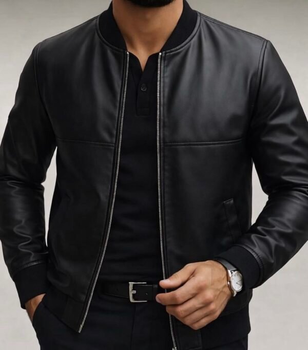 Black Bomber Eco-Leather Black Bomber Eco-Leather