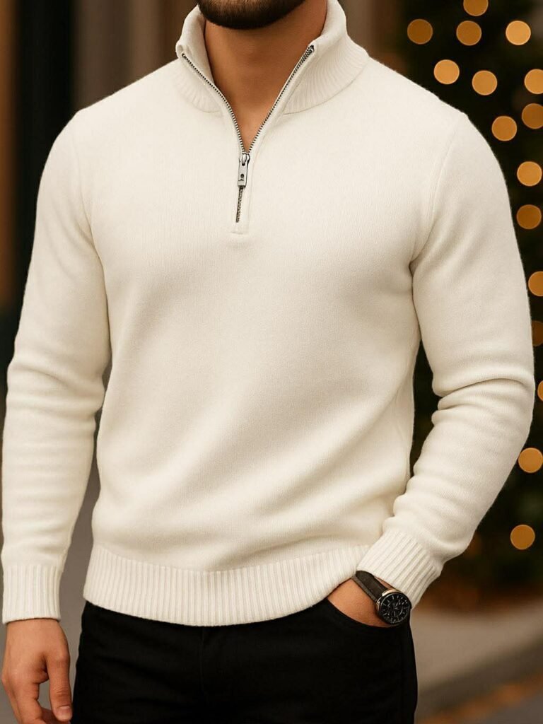 Urban Half-Zip Premium Knit – Winter Essential thumbnail 5