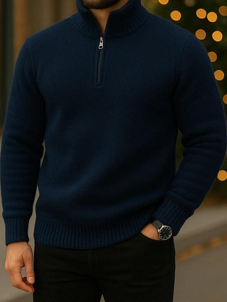 Urban Half-Zip Premium Knit – Winter Essential thumbnail 4
