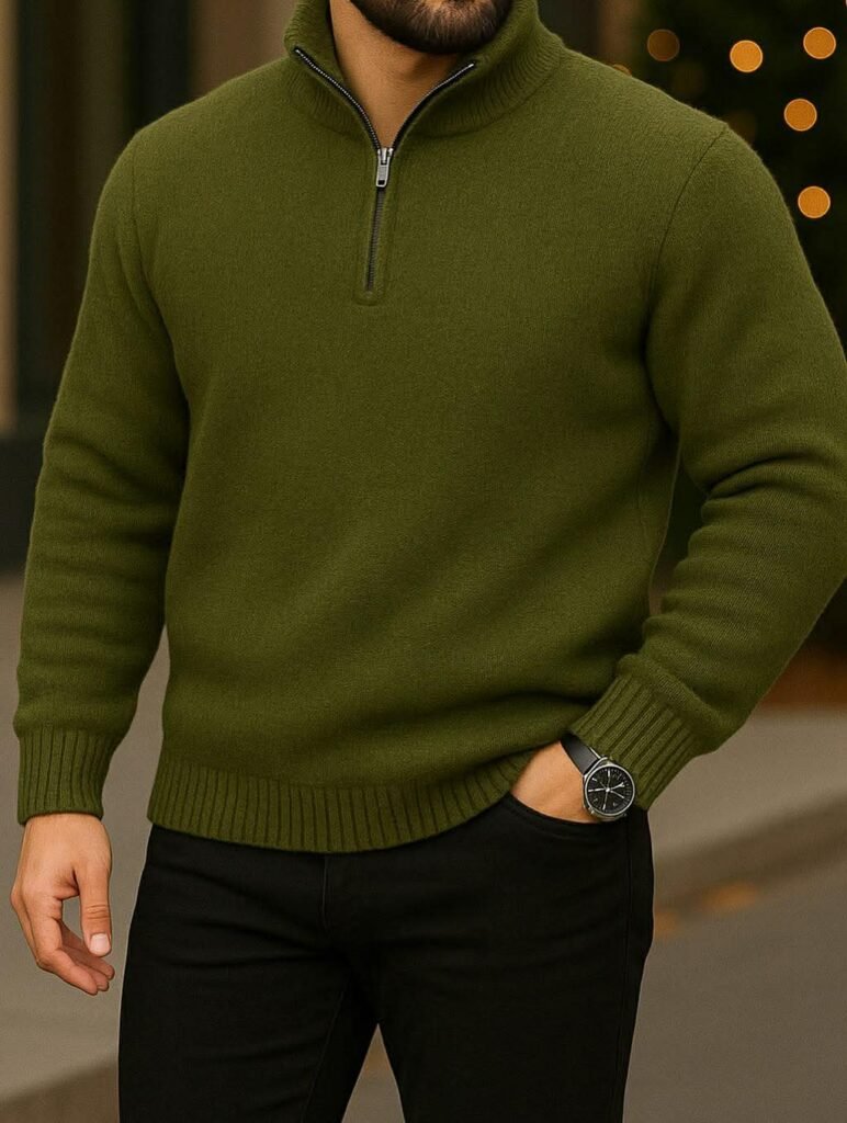 Urban Half-Zip Premium Knit – Winter Essential thumbnail 3