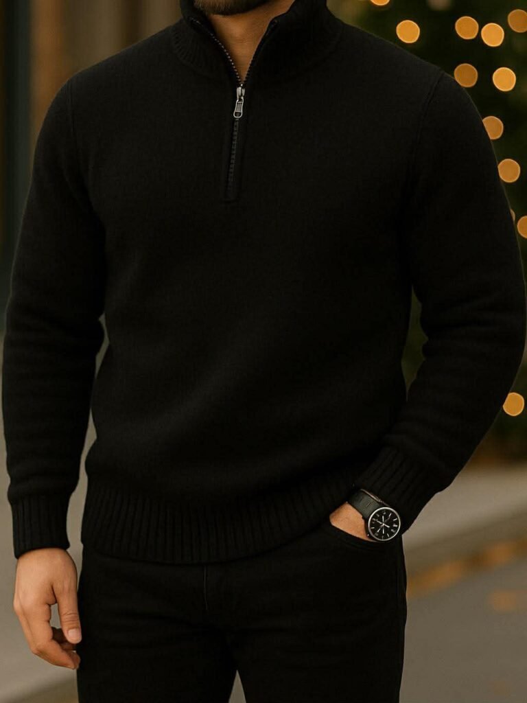 Urban Half-Zip Premium Knit – Winter Essential