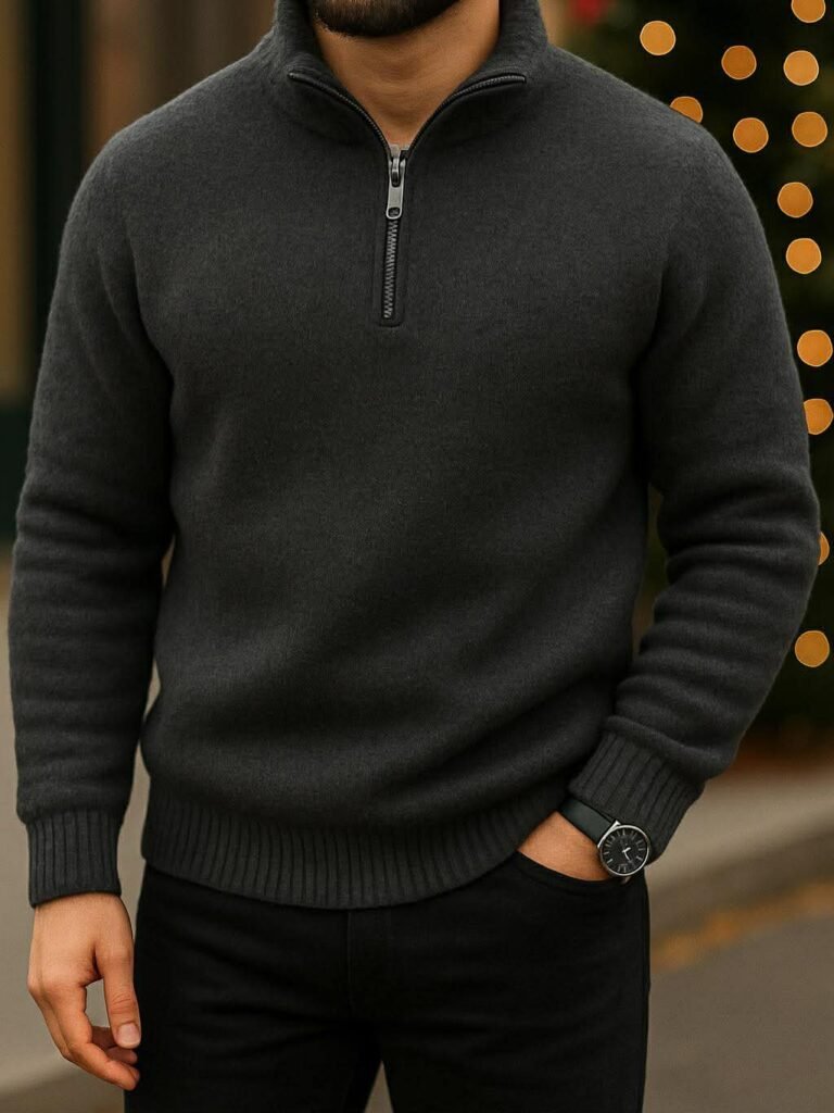 Urban Half-Zip Premium Knit – Winter Essential thumbnail 2